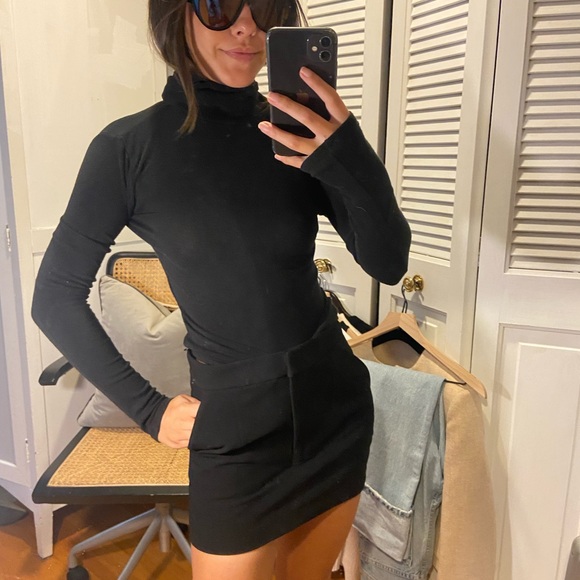 Madewell Tops - Madewell Black Ribbed Turtleneck Bodysuit
